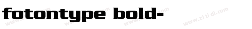 fotontype bold字体转换